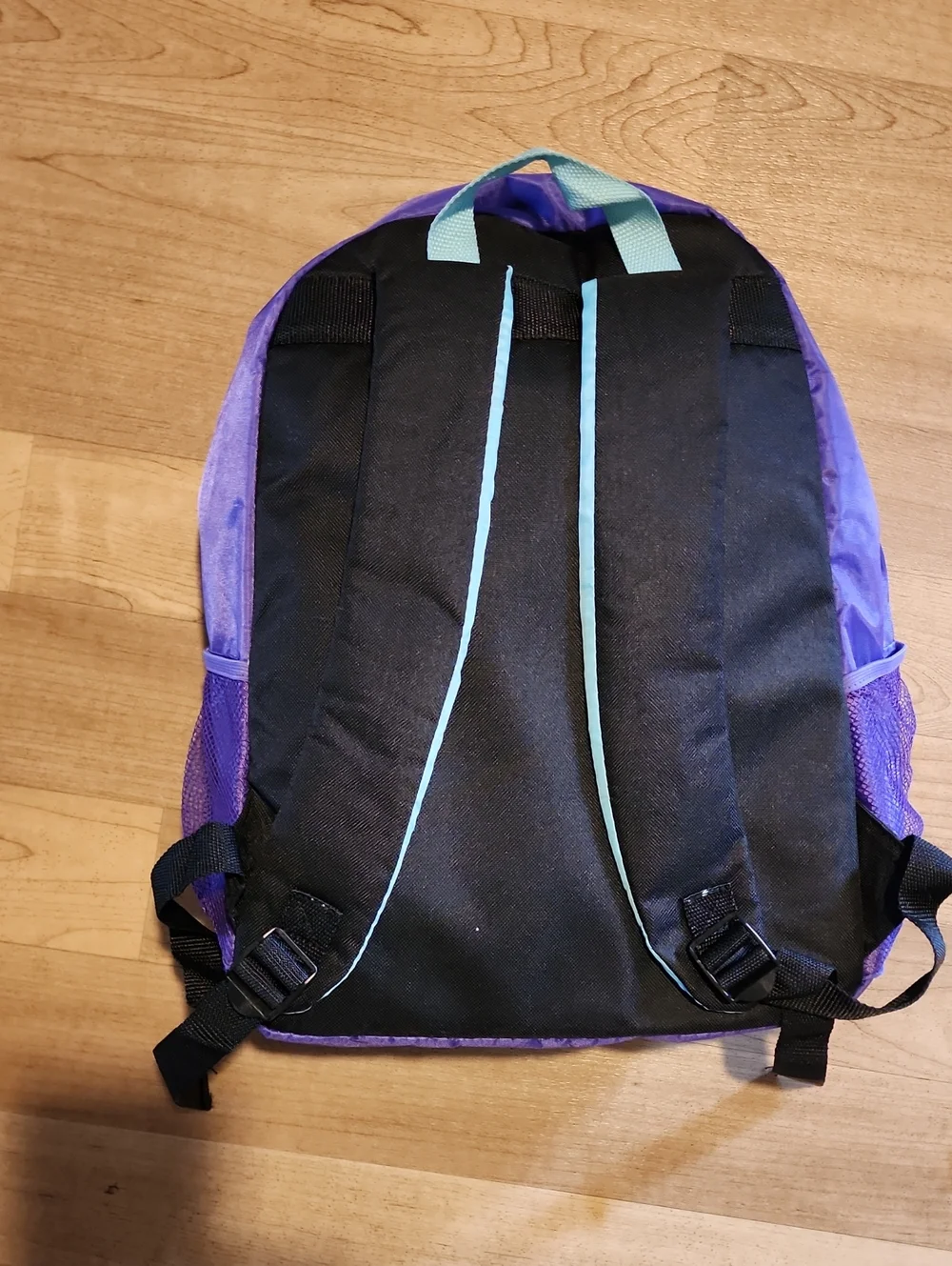 Kids' Purple Backpack with Light Blue Trim